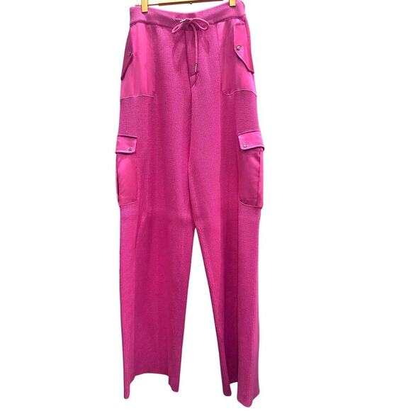 SEROYA - Saph Knit Cargo Pants (Pink) - Picture 2 of 11
